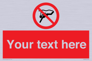 Custom prohibition No sub aqua diving